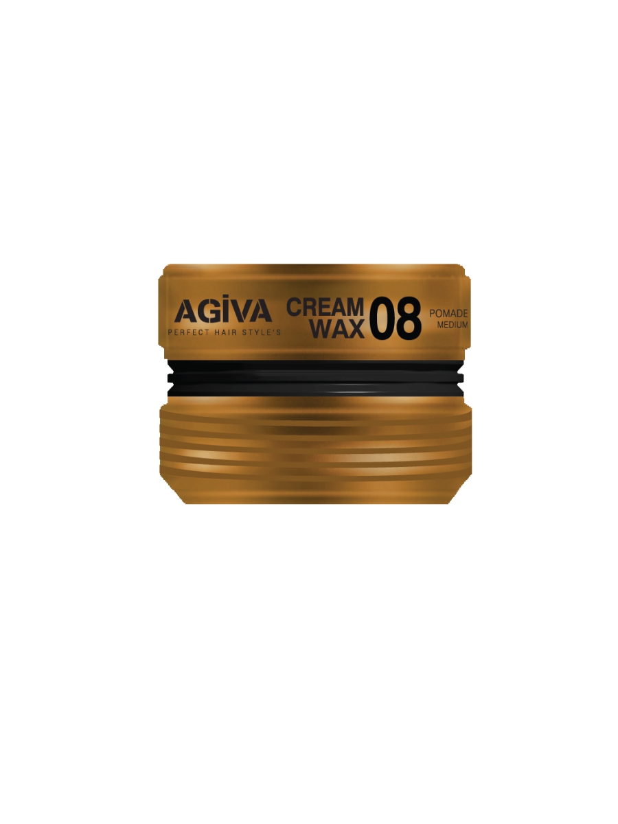 AGIVA HAIR WAX NO 8 POMADE SHINE FINISH MEDIUM CONTROL 175ML