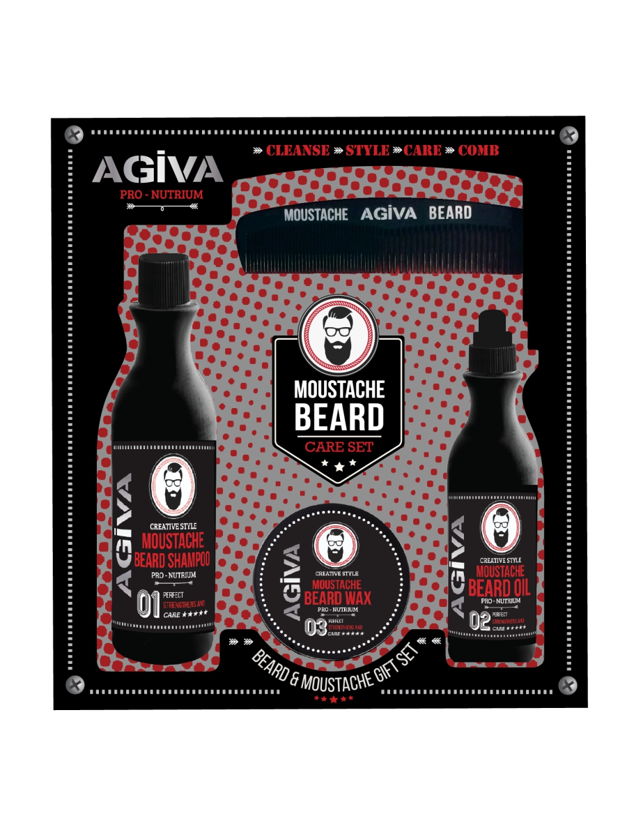 AGIVA BEARD MOUSTACHE SET