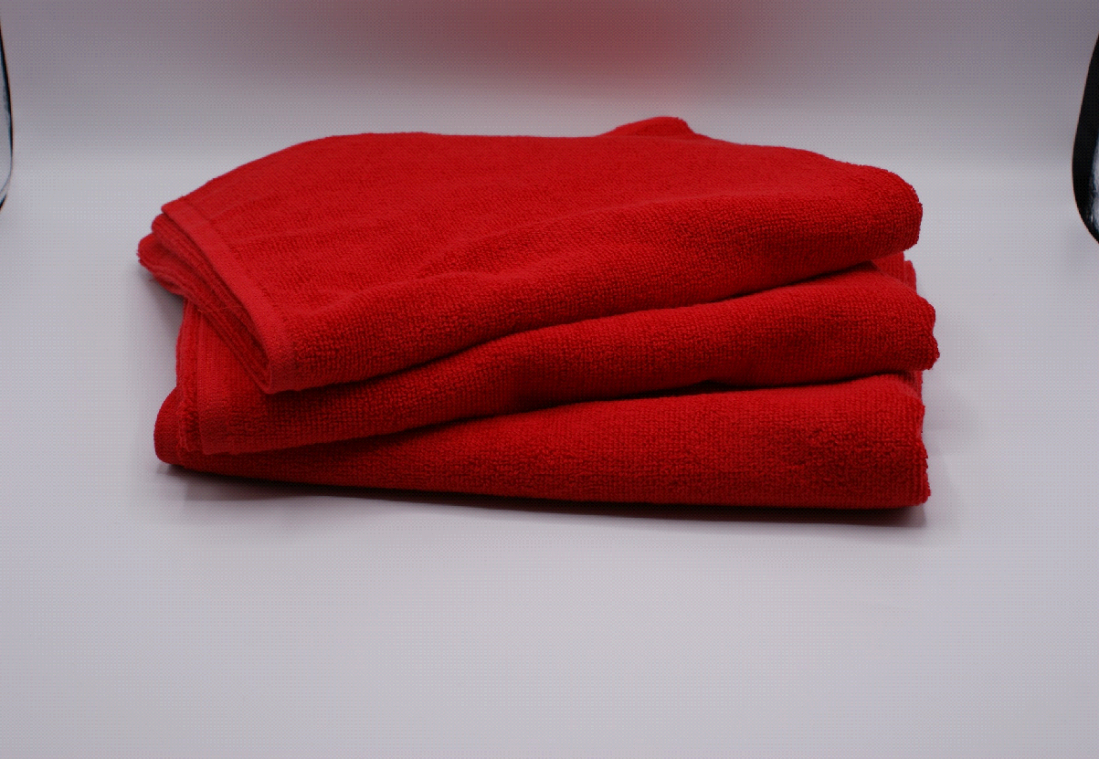 BARBER TOWEL RED 50CM 90CM